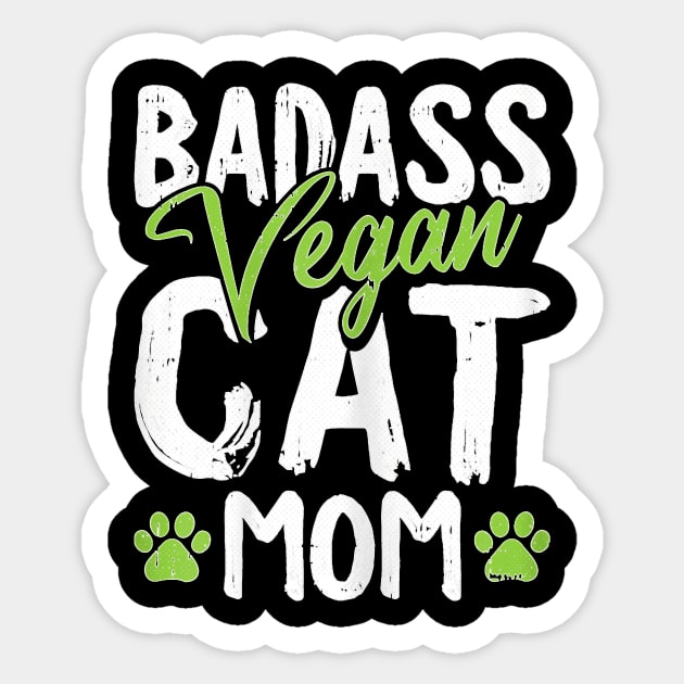 Egan Cat Mom Mothers Day Badass Mama Paw Print Kitten Lover Sticker by Mum and dogs